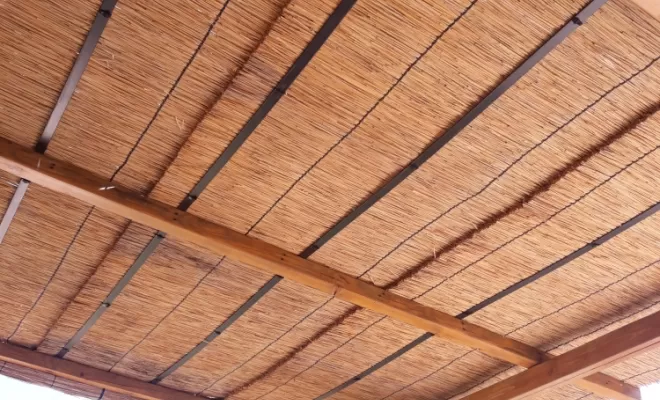 Paillasson de Camargue sur pergola